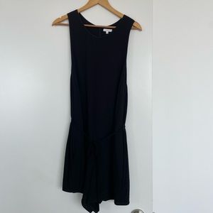 Wilfred Black Crepe Romper with Pockets